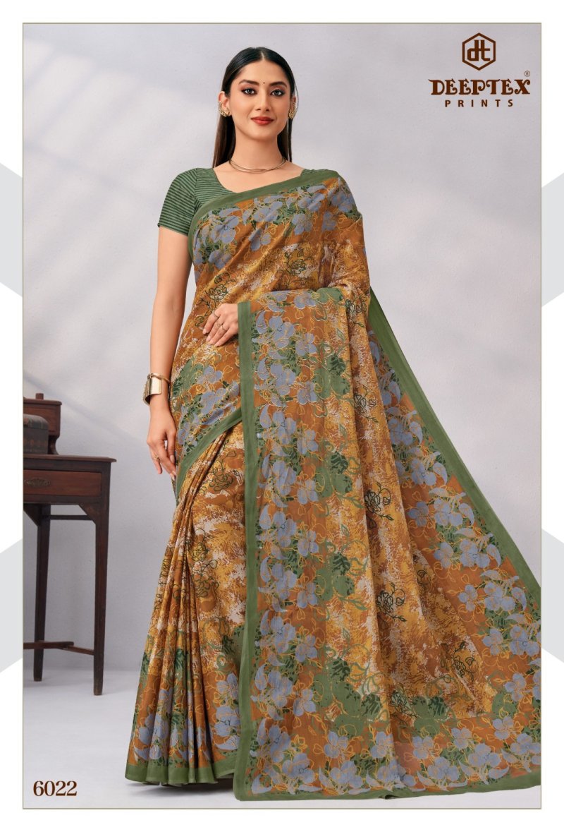 Mother India Vol 60 By Deeptex Cotton Printed Saree